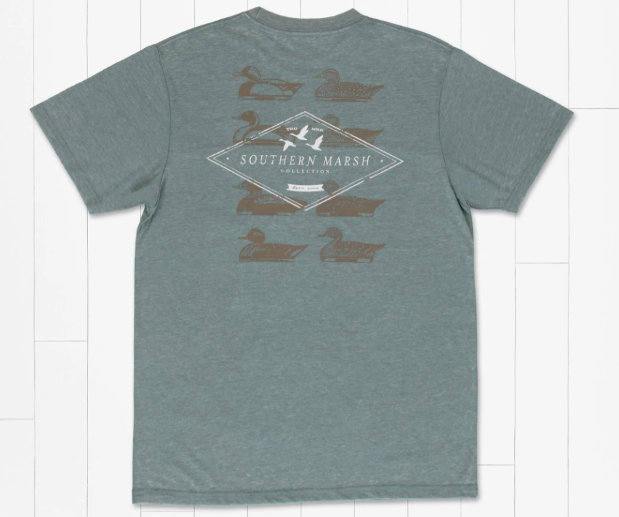 SEAWASH™ Tee - Decoy Stamp Burnt Sage