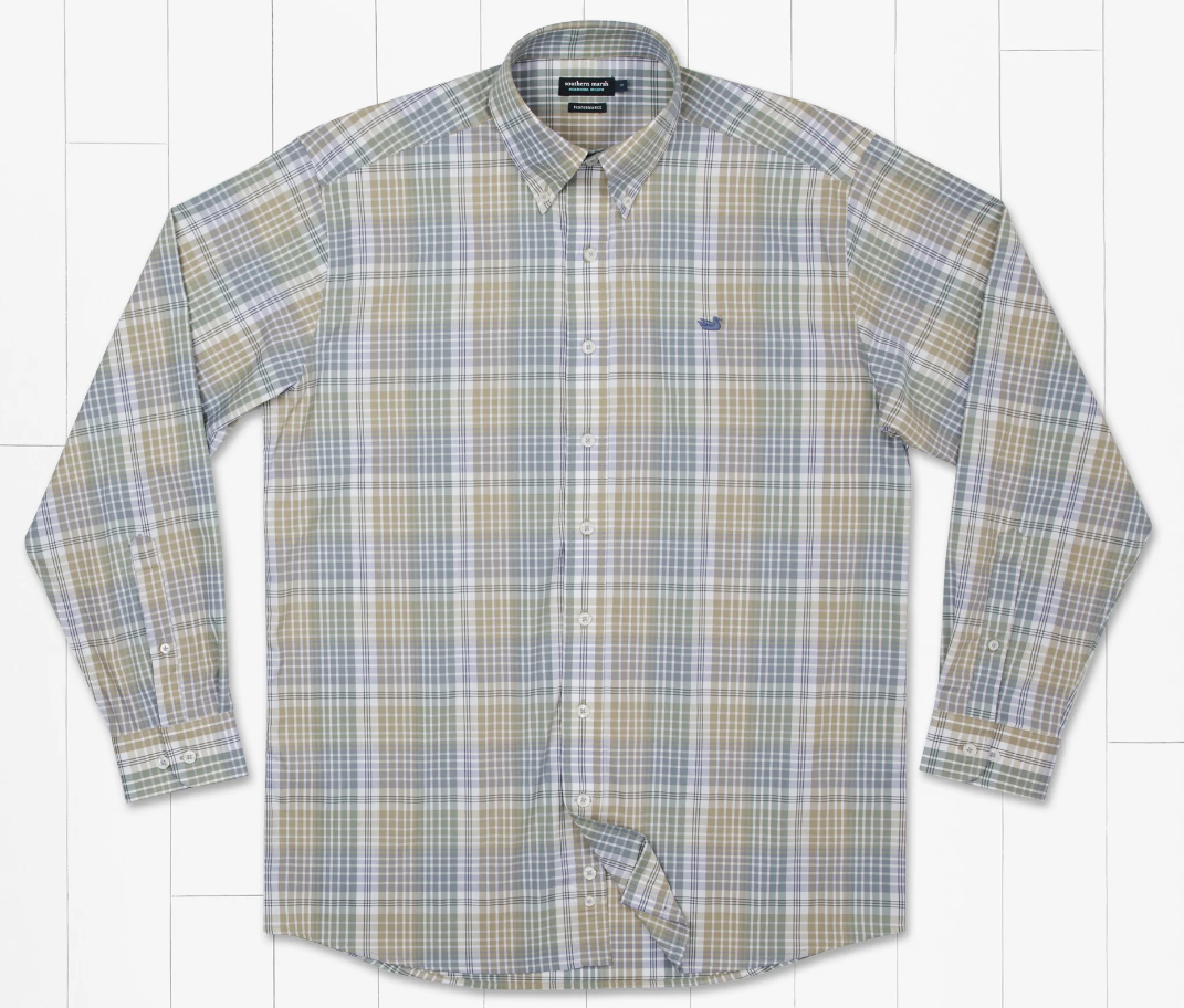 Bayamon Performance Dress Shirt Sage/Olive