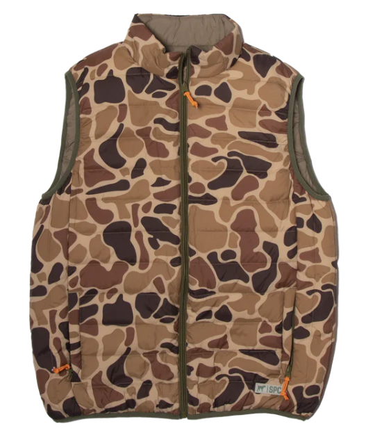 Field Series Reversible Down Vest Old School Camo/Olive