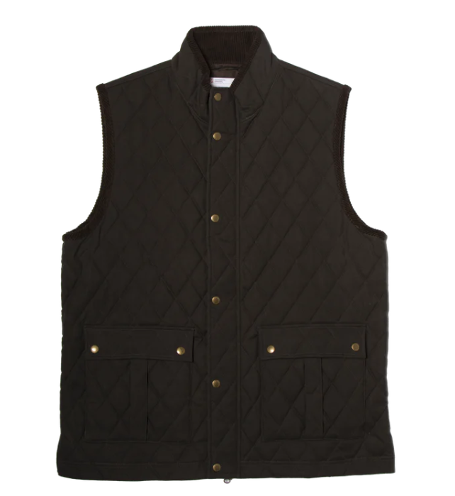 Heritage Wax Cotton Vest Pine