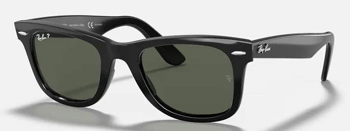 Wayfarer Black w/ Green Polarized