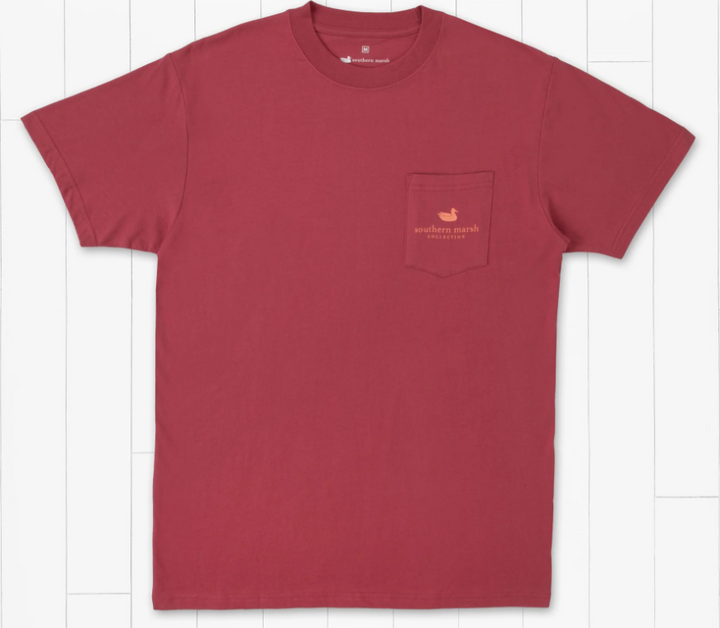 Topo Logo Tee - Rhubarb