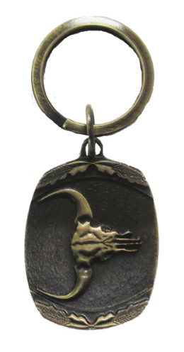 Longhorn Skull Keychain