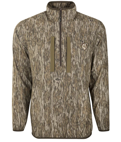 Tech 1/4 Zip with Spine Pad Mossy Oak Bottomland