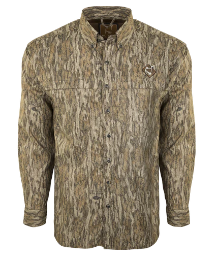 Men's Mesh Back Flyweight Shirt 2.0 Mossy Oak Bottomland