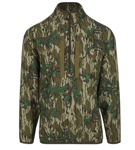 Tech 1/4 Zip with Spine Pad Mossy Oak Greenleaf