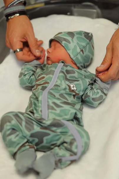 Baby Zip Up - Retro Duck Camo