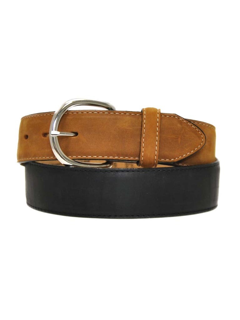 Mens Justin Black Brown Classic Western Belt 53700