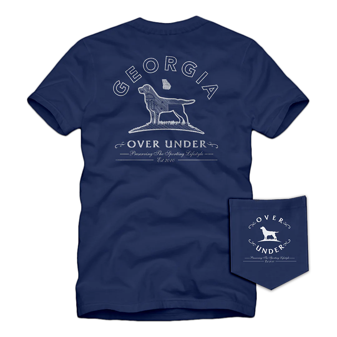 GA State Heritage S/S Tee - Navy