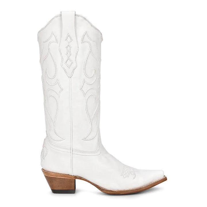 White Embroidery Ladies Boot