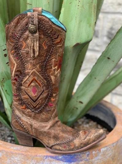 Women's Cognac Tall Western Boot