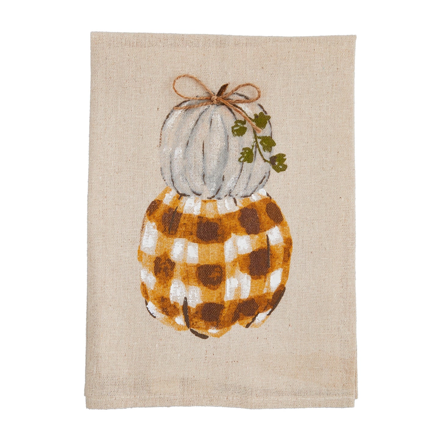 Stacked Pumpkin Hand Painted Towel