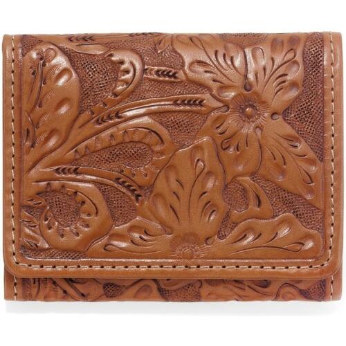 Silver Creek Tan Las Flores Tri-Fold Wallet