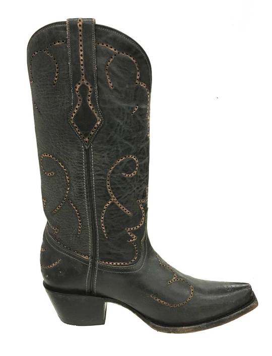 Corral Black Laser & Tumbling Snip Toe Boots