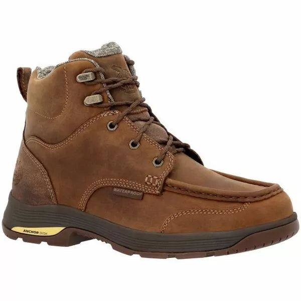 Georgia Men's Brown Athens Superlyte Waterproof 6" Lace Up Work Boot