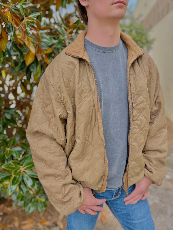 Delta Fleece-Lined Quilted Jacket Tobacco