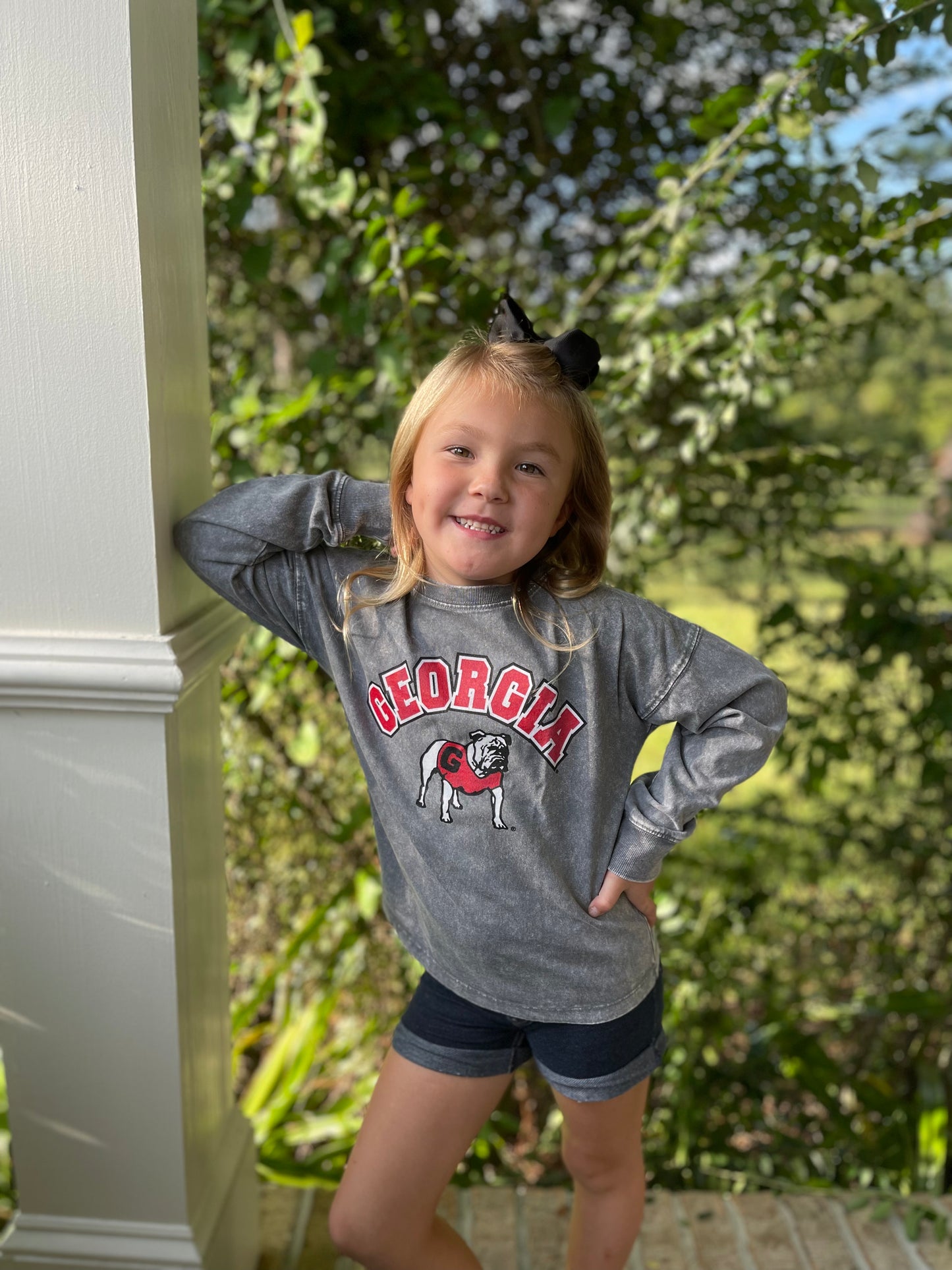 Georgia Bulldogs Kids Faded Wash Pullover