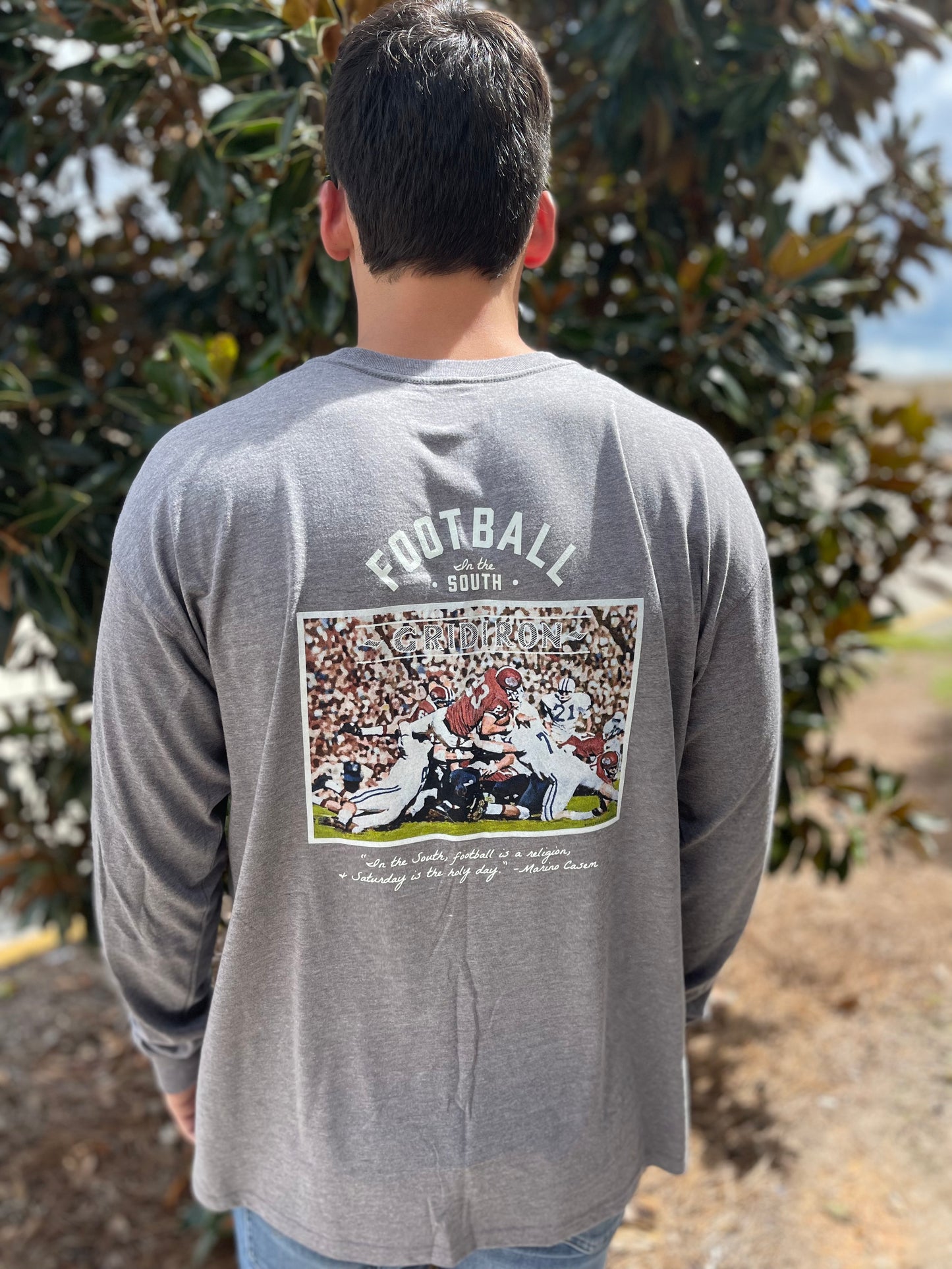 Football In The South L/S Tee - Grey
