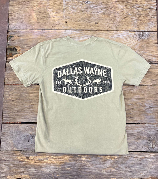 Dallas Wayne Outdoors Logo Tee Khaki