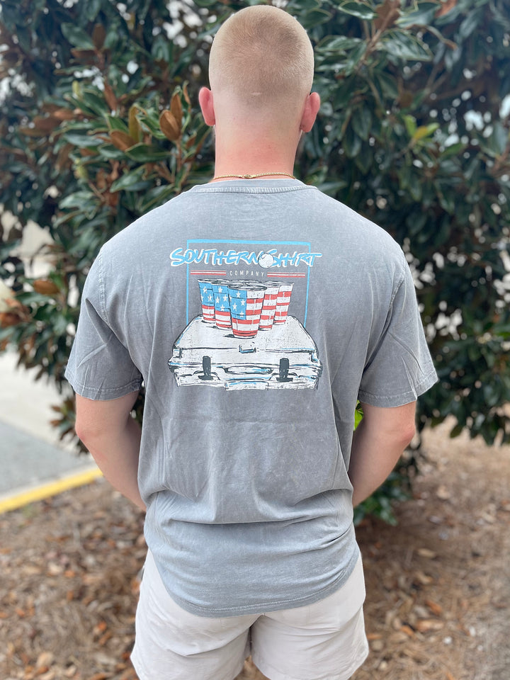 Patriotic Pong Monument Tee