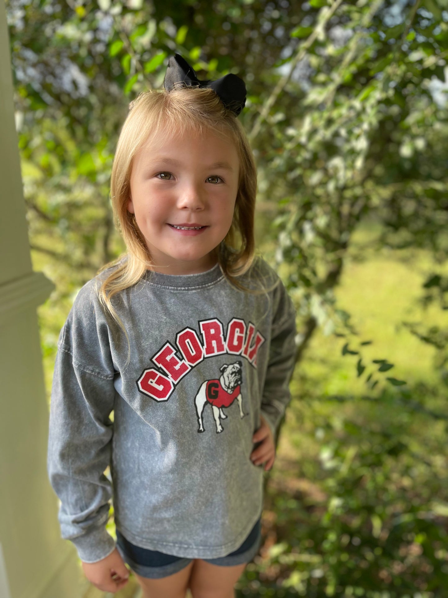 Georgia Bulldogs Kids Faded Wash Pullover