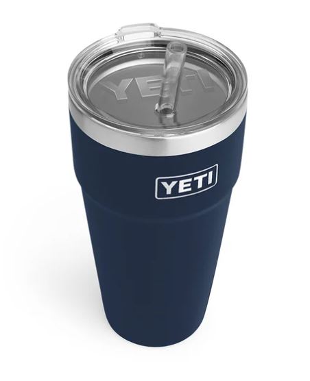 Rambler 26 oz Stackable Cup With Straw Lid Navy