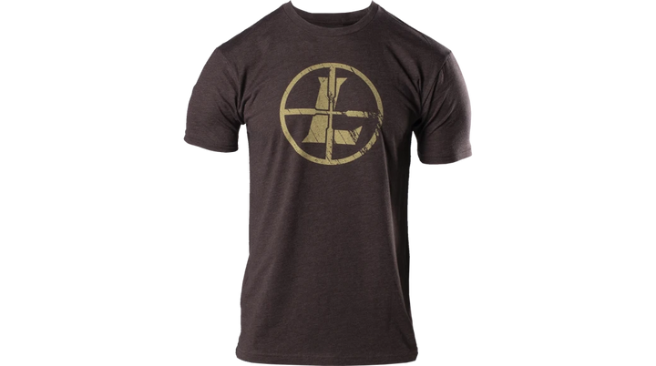Leupold Distressed Reticle Tee Espresso Heather