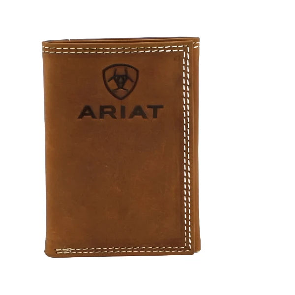 Ariat Embossed Logo Tri Fold Wallet