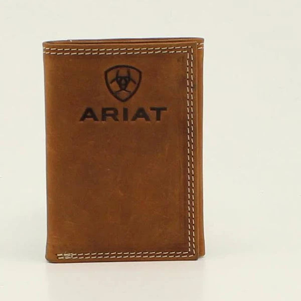 Ariat Embossed Logo Tri Fold Wallet