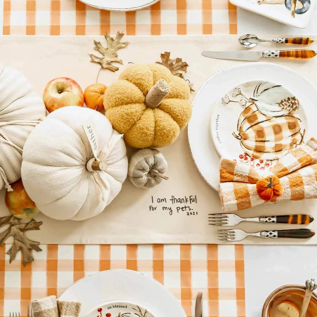 Large Cream Plush Blessed Pumpkin Sitters