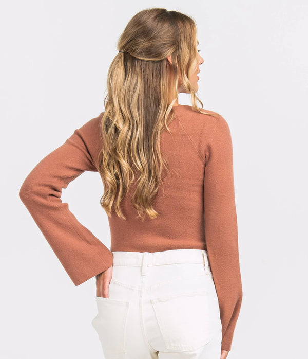 Square Neck Sweater - Russet