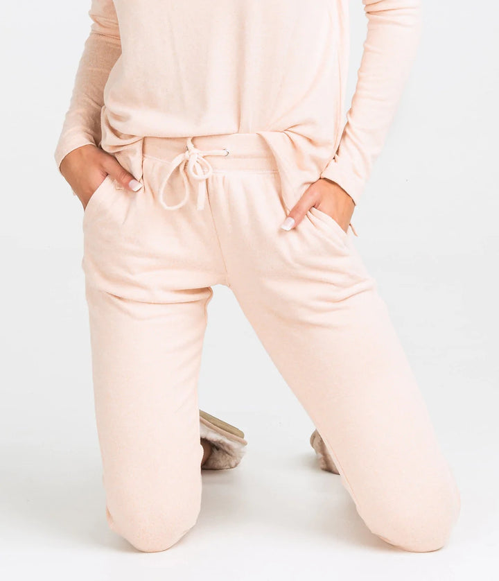 Sincerely Soft Heather Joggers - Faded Coral