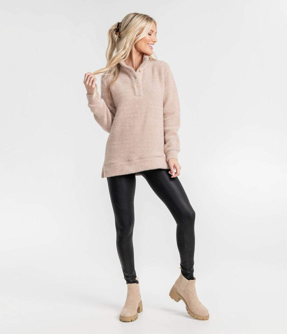Sweater Knit Pullover Creme Brulee