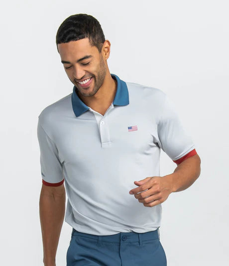 Retro Ribbed Cuff Polo - Americana