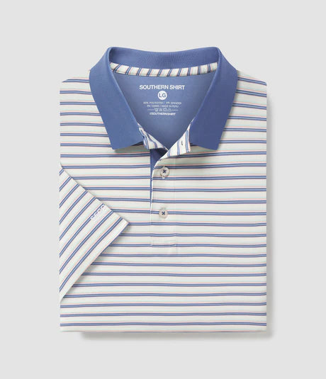 Somerset Stripe Polo - Santa Fe