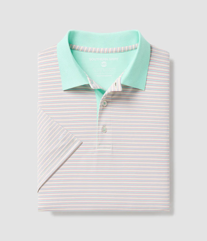 Starboard Stripe Polo - Sunset