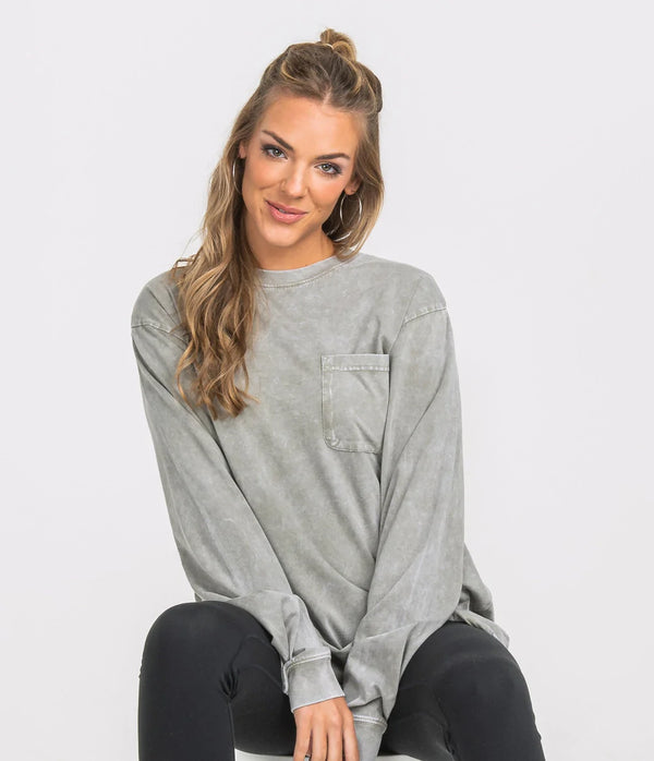 Washed Unitee L/S - Olive