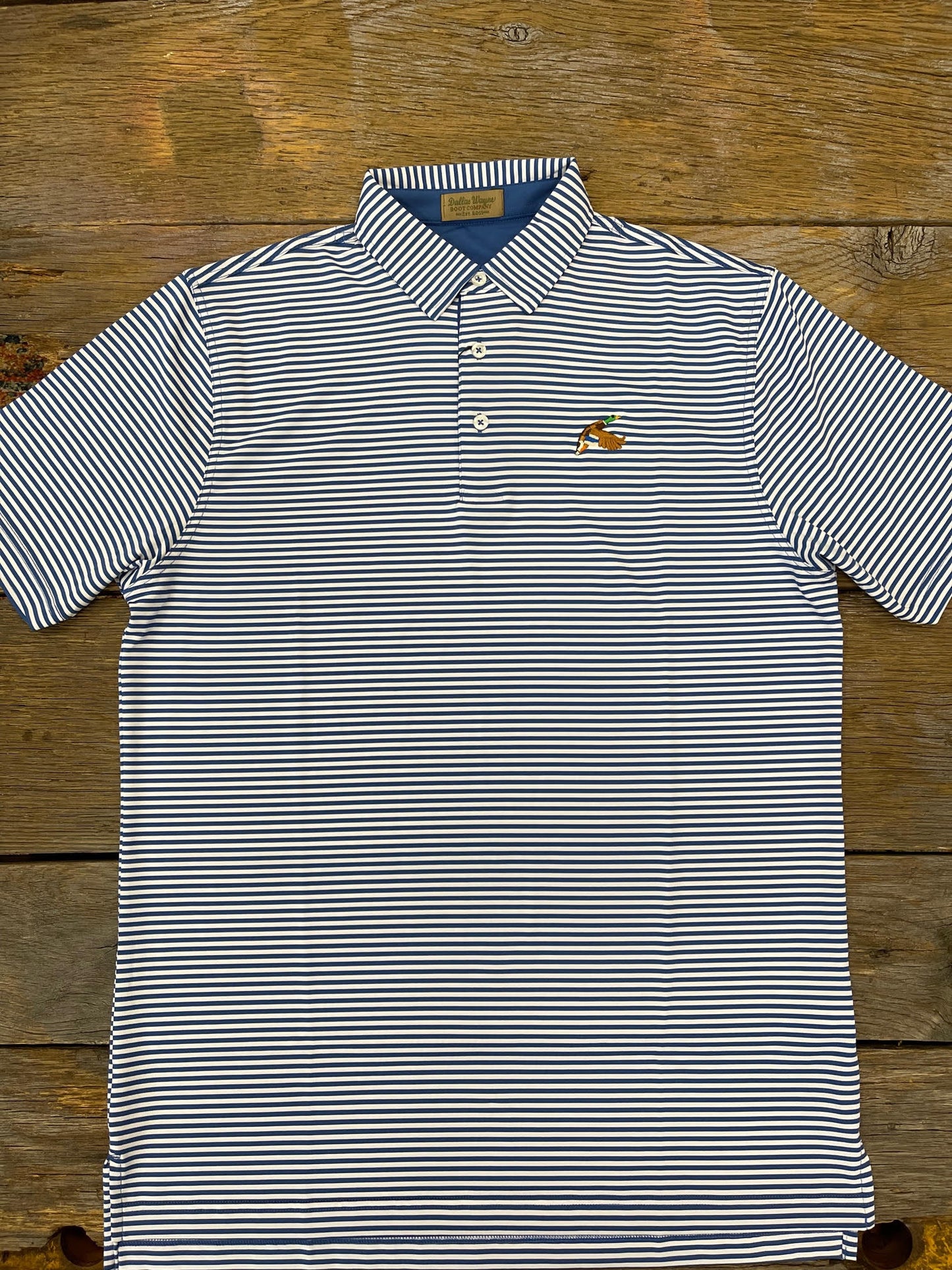 Mallard Performance Polo - Blue/White
