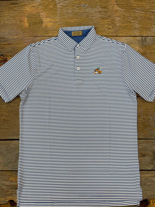 Mallard Performance Polo - Blue/White