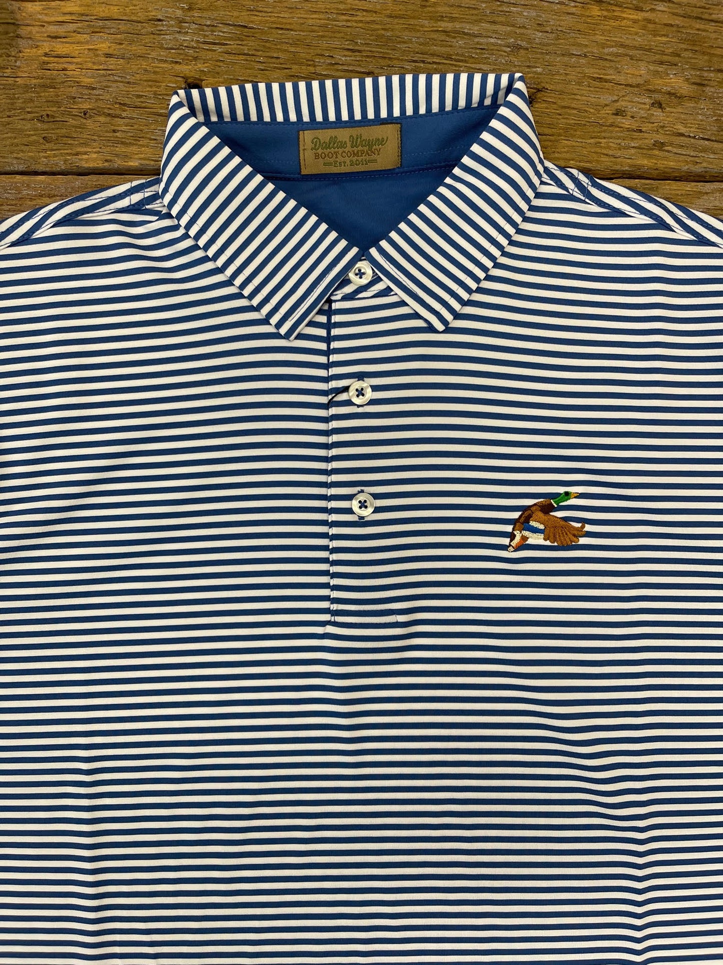 Mallard Performance Polo - Blue/White