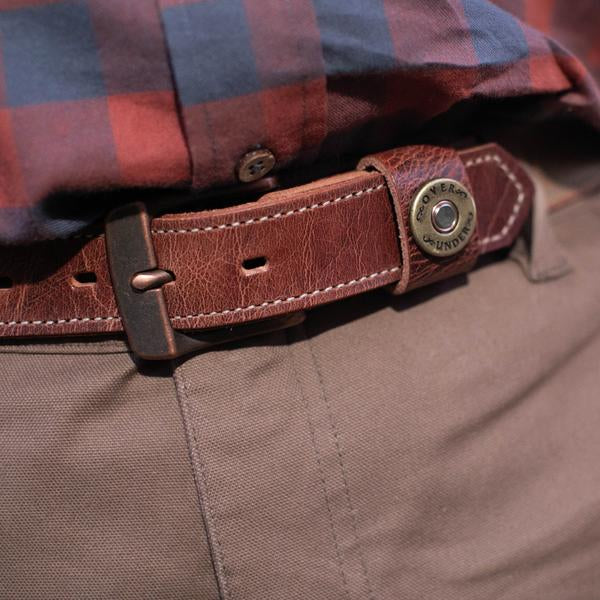 The Olive Waxed Canvas Belt